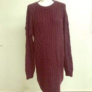 BP. Long Sleeve Cable Knit Sweater Dress